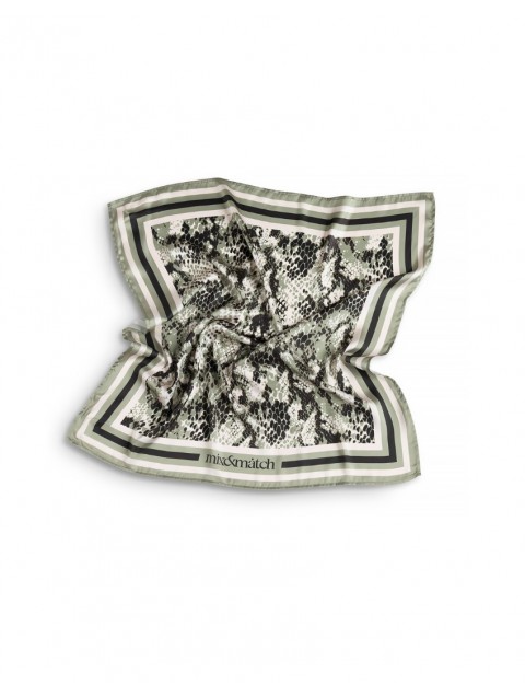 MIX AND MATCH Scarf Olive Snake Πράσινο Μαντήλι